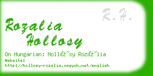 rozalia hollosy business card